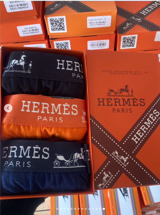 Lot de 3 Boxers à logo Hermès en 3 couleurs
