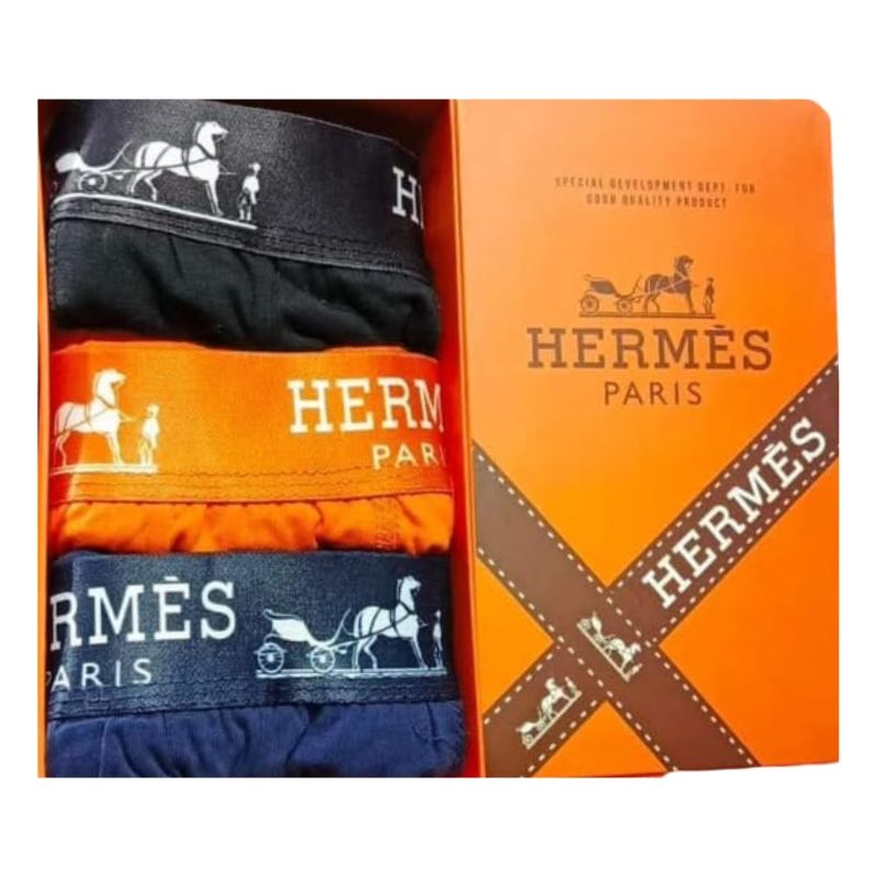 Lot de 3 Boxers à logo Hermès en 3 couleurs