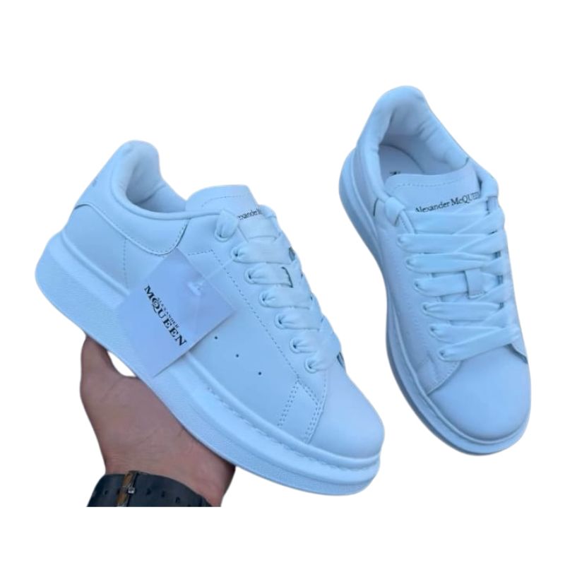 Baskets Alexander MC QUEEN Homme Blanches à Semelle Épaisse – Style Urbain Minimaliste