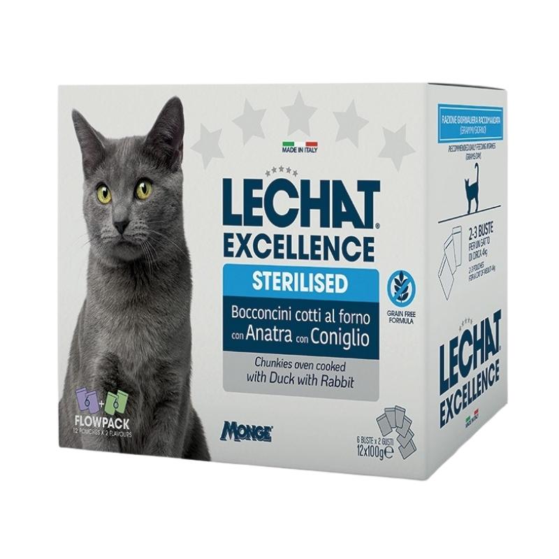 LeChat Excellence Sterilised Multipack Canard et Lapin 12x100 g