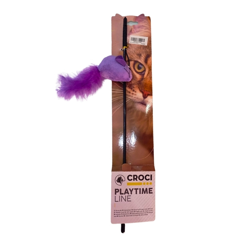 Croci Playtime Cat Toy Mouse Feather
