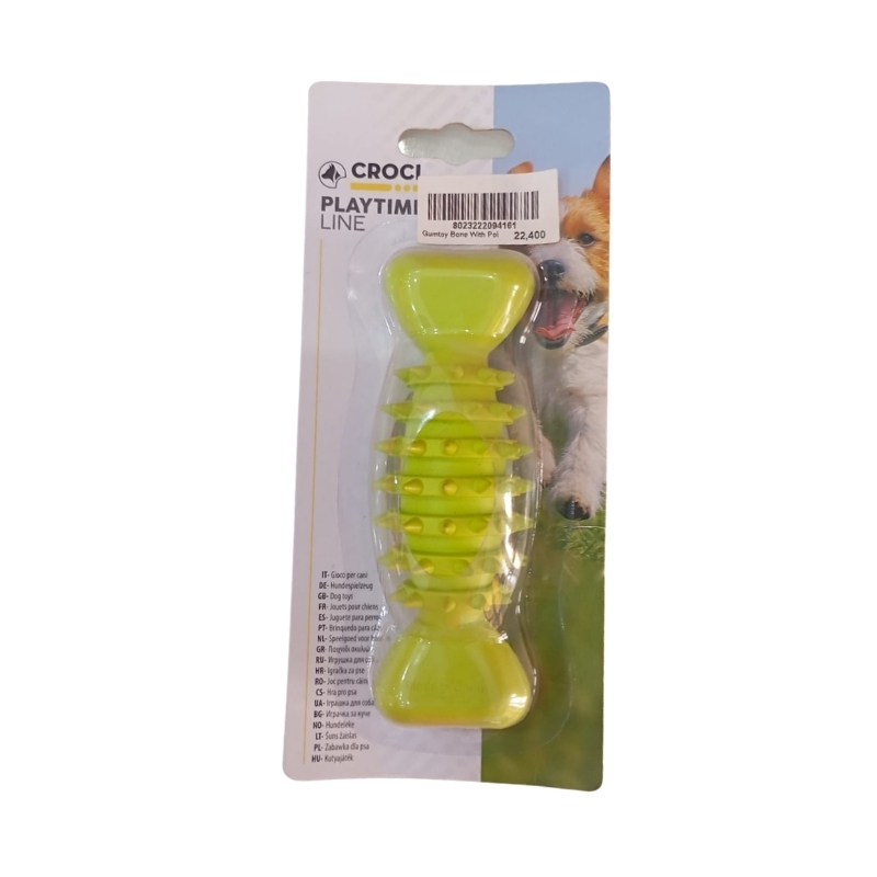Croci Playline Chew Bone Yellow