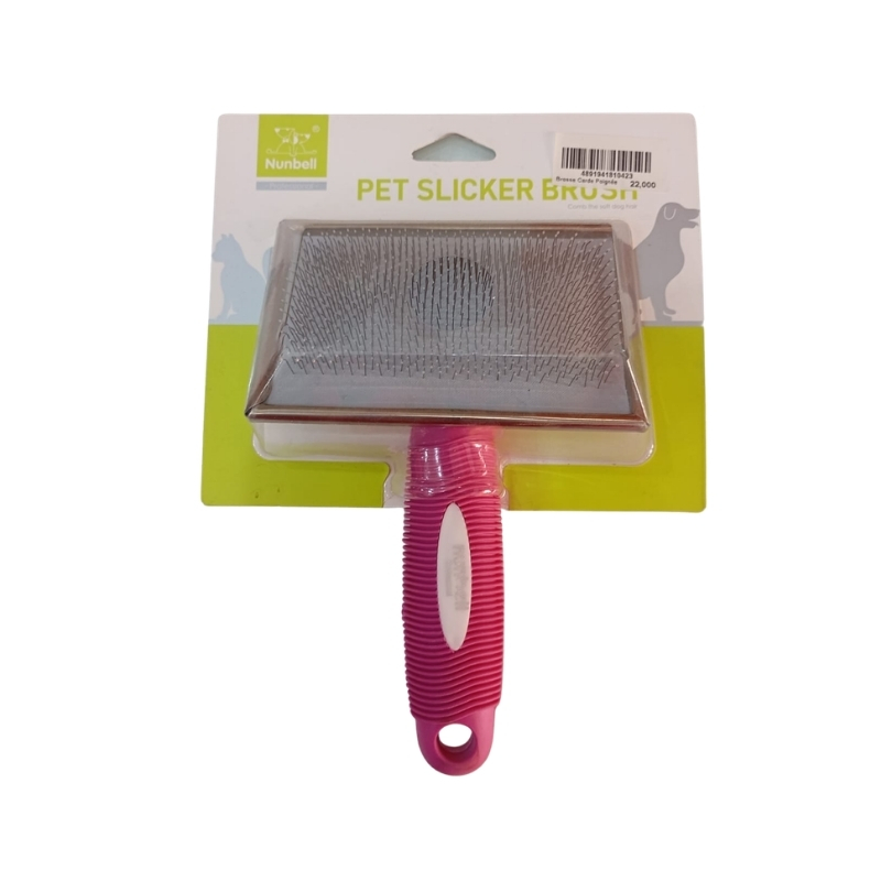 Nunbell Pet Slicker Brush Rectangulaire Pink