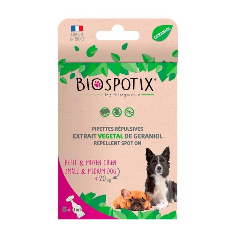 Biospotix Pipettes Repulsives Petit et Moyen Chien 5x1 ml