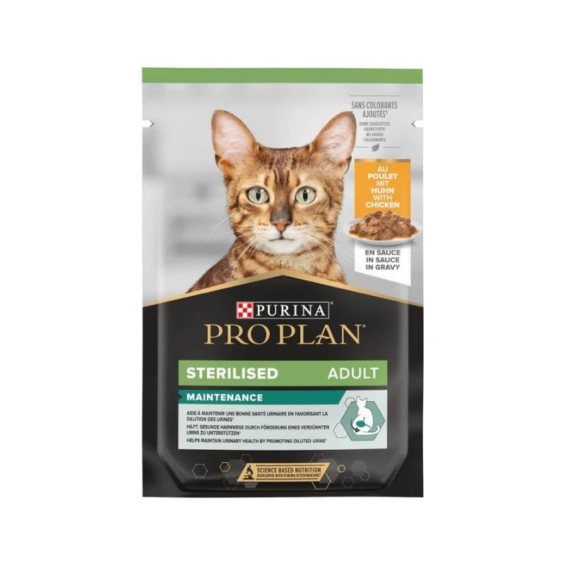Purina Pro Plan – Pochon Sterilised au Poulet pour Chat Adulte Stérilisé – 85 g