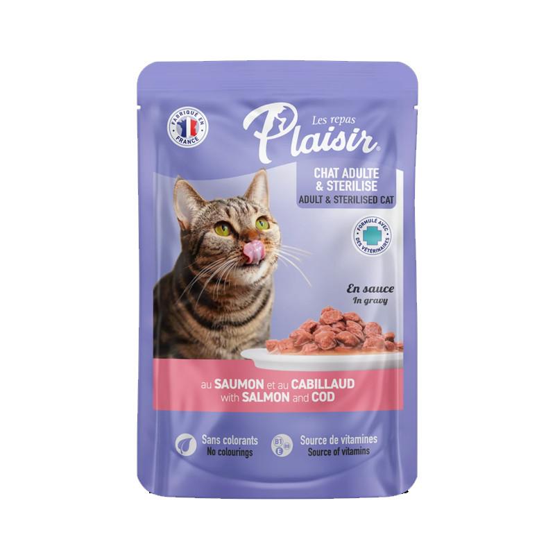 Plaisir repas émincés en sauce pour chat stérilisé