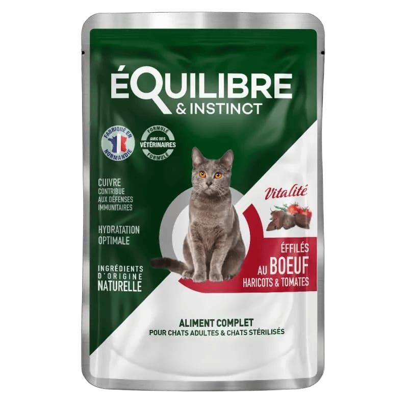 Équilibre & Instinct pochon chat stérilisé bœuf, haricots & tomates 85 g